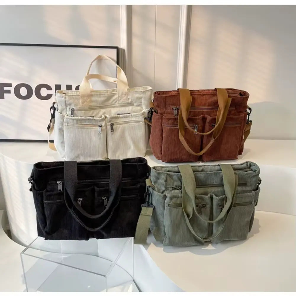 Sac bandoulière multi-poches – Grande capacité & style quotidien