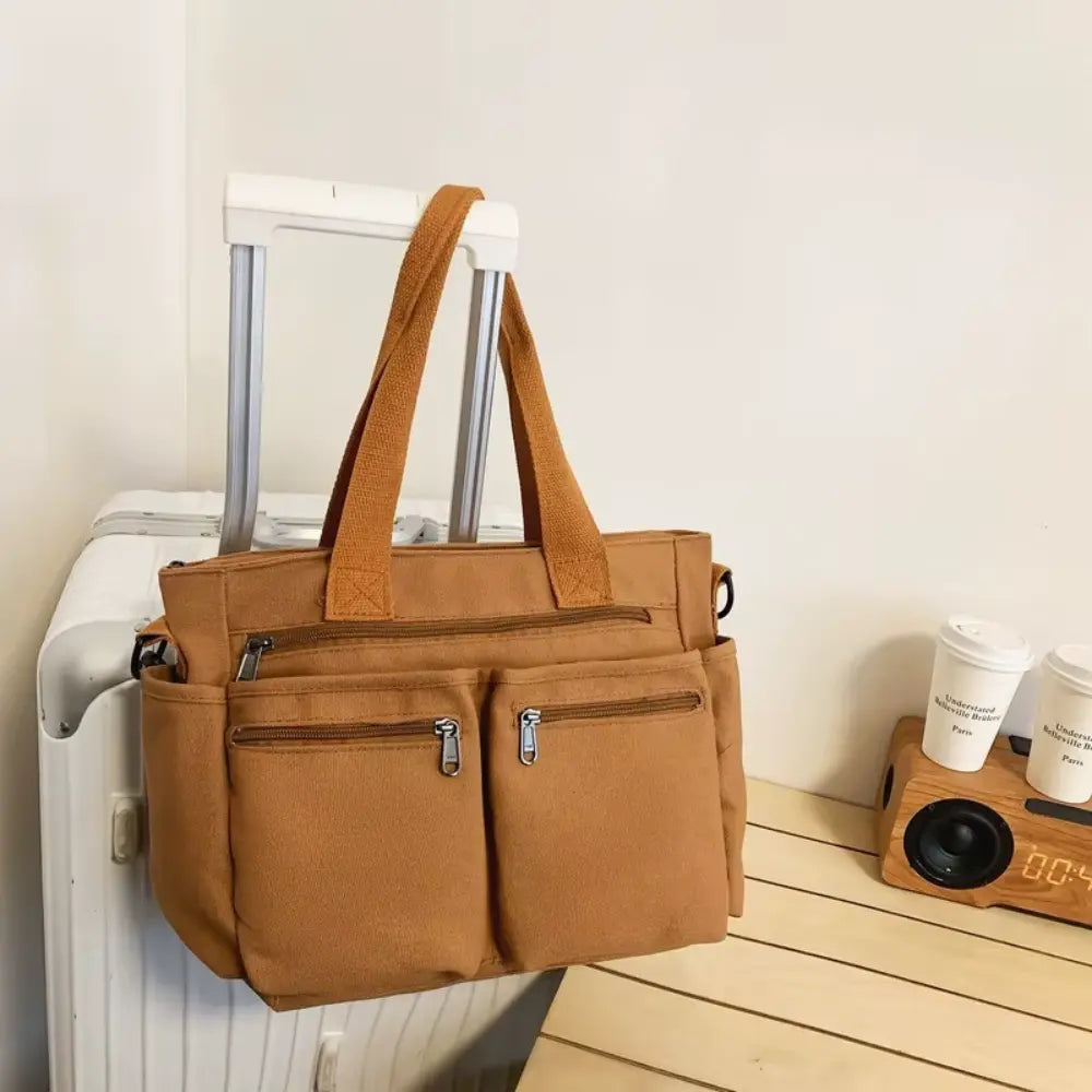 Sac bandoulière multi-poches – Grande capacité & style quotidien