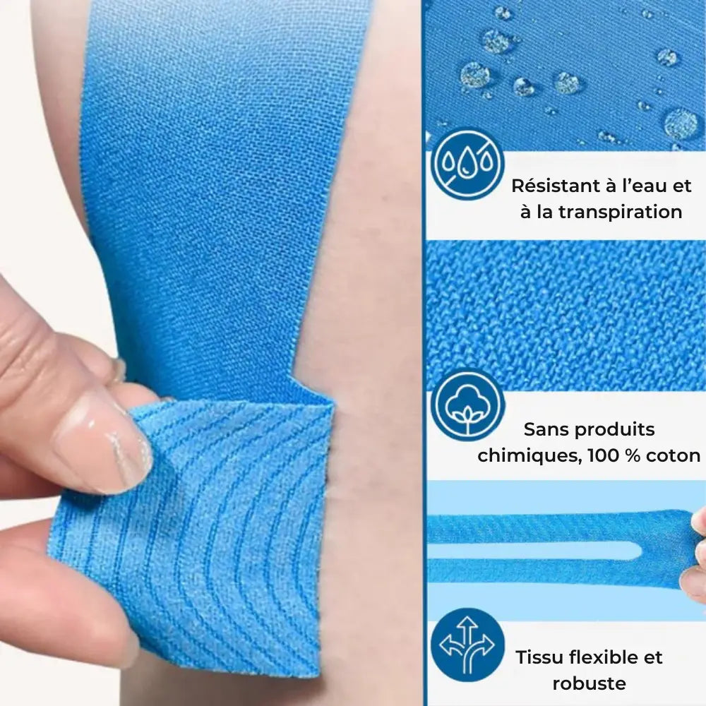 Tape Genou Prêt-à-Poser – Soulagement & Stabilité Instantanés
