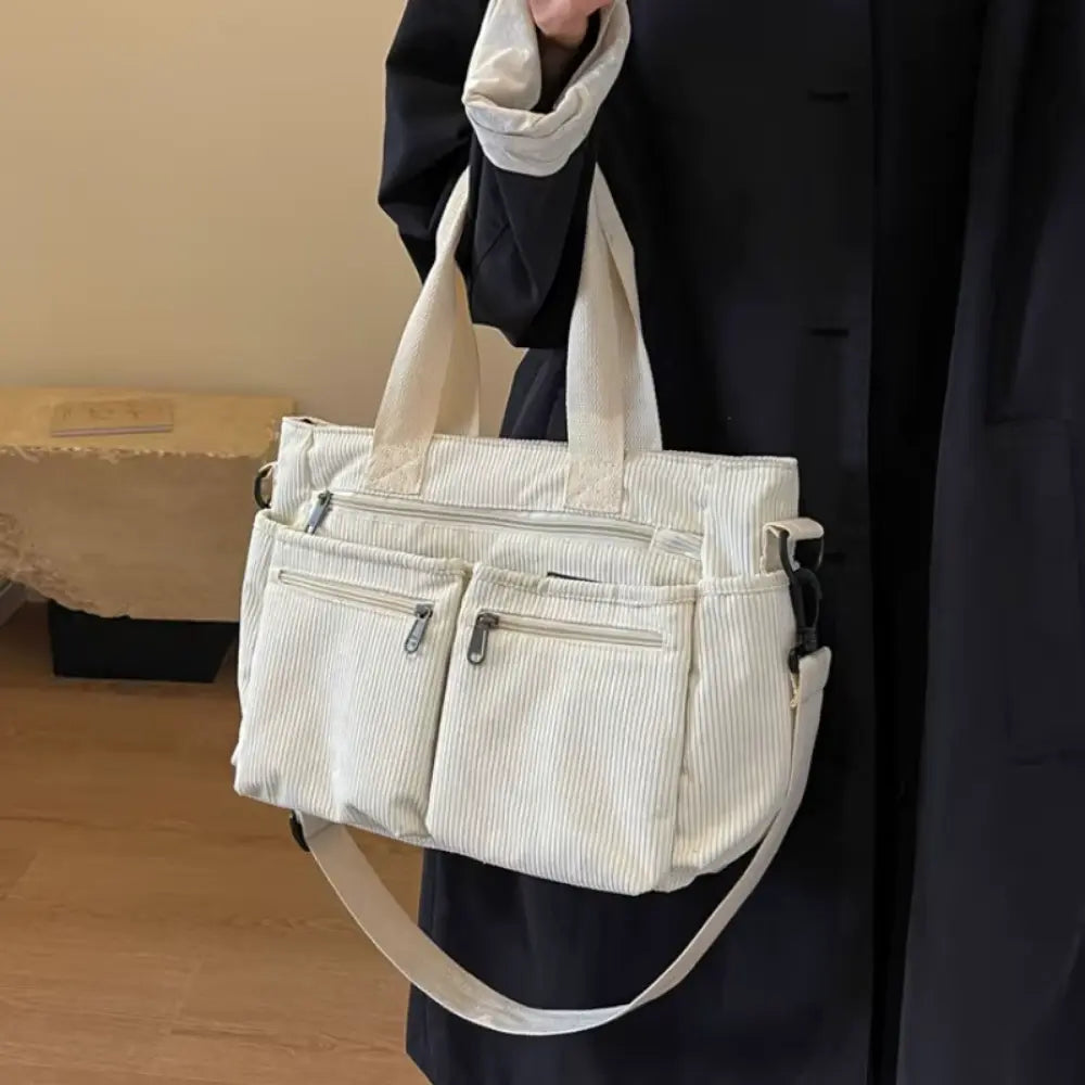 Sac bandoulière multi-poches – Grande capacité & style quotidien