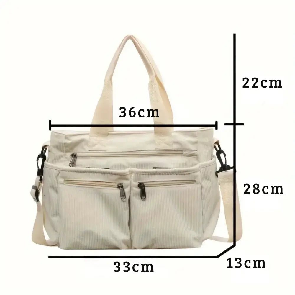Sac bandoulière multi-poches – Grande capacité & style quotidien