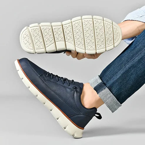 Sneakers Milano – Cuir Véritable & Confort Orthopédique