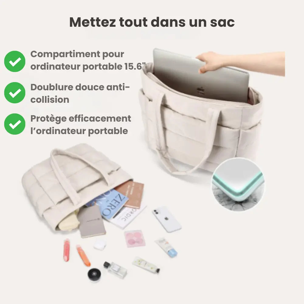 Sac matelassé 20L – Élégance & praticité au quotidien