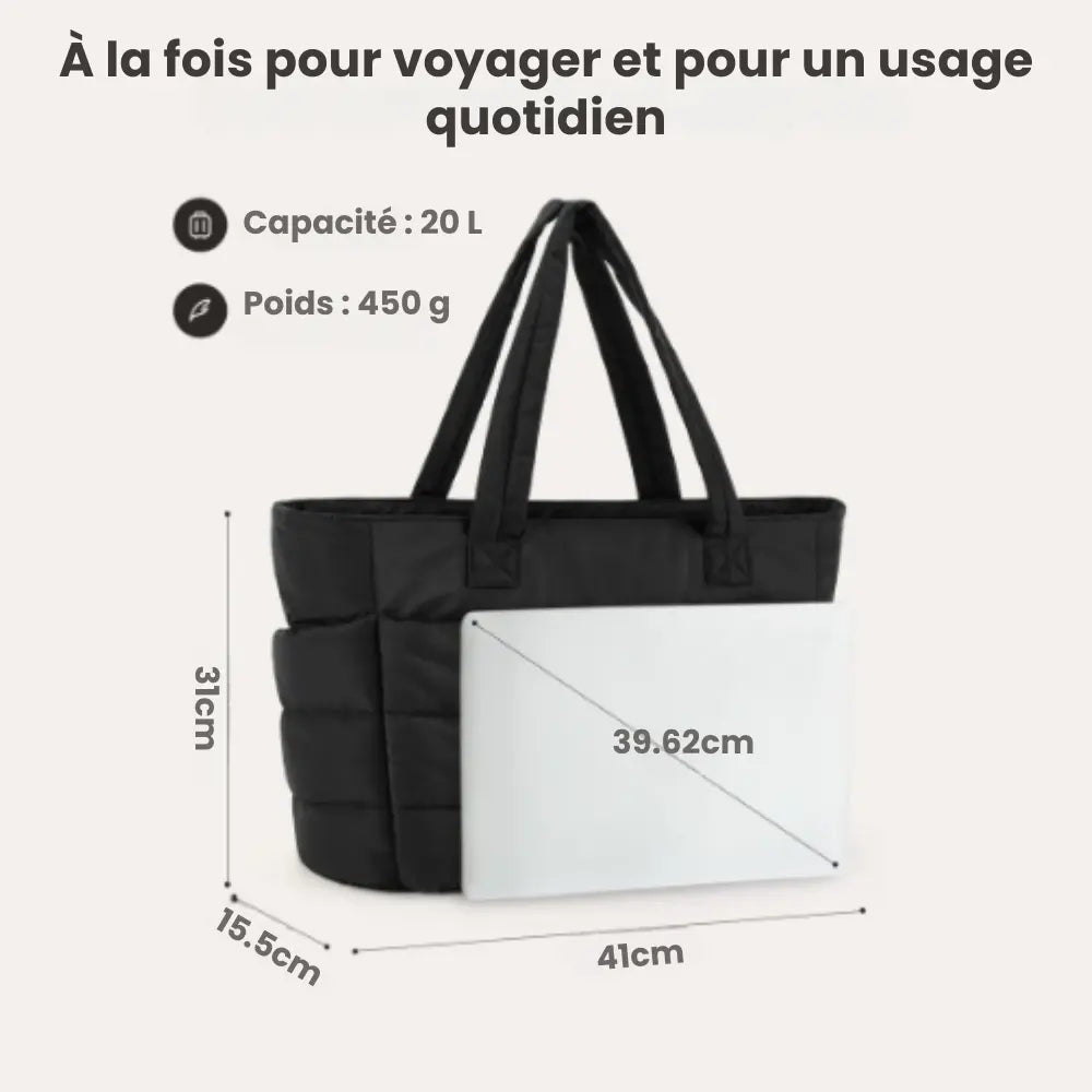 Sac matelassé 20L – Élégance & praticité au quotidien