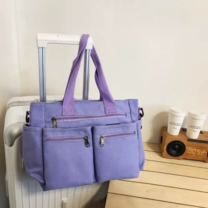 Sac bandoulière multi-poches – Grande capacité & style quotidien