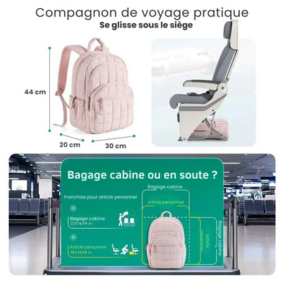 Sac à Dos Laptop Matellassé – Imperméable, Léger & 15,6"