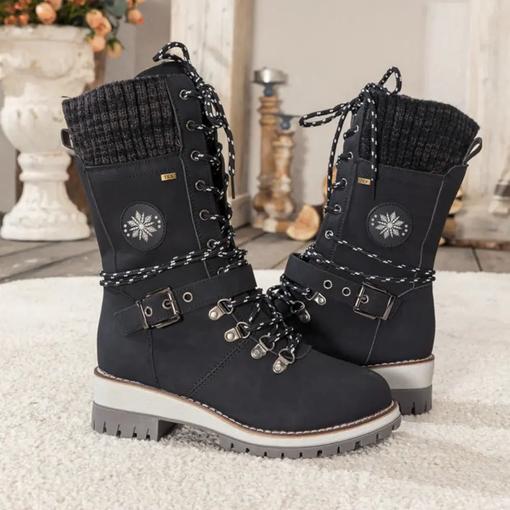 Bottes Montantes Étanches – Protection Neige & Élégance Femme