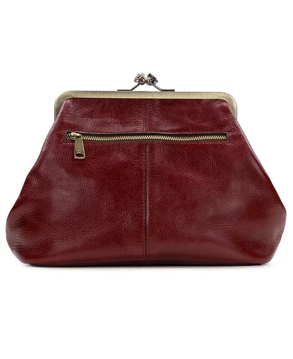 Sac Baiser Vintage – Élégance Rétro en Cuir Véritable