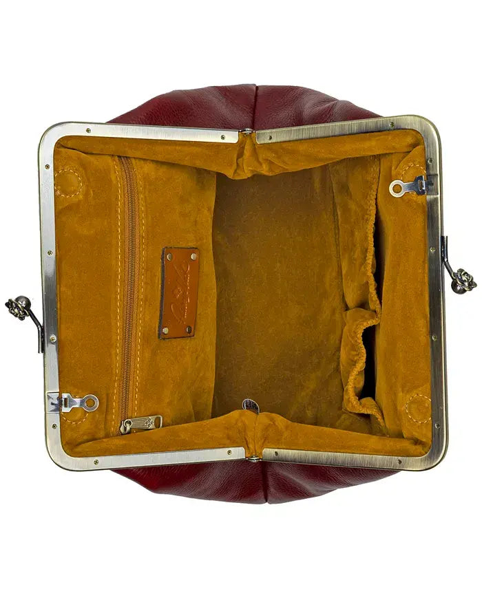 Sac Baiser Vintage – Élégance Rétro en Cuir Véritable