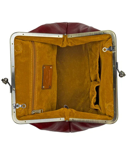 Sac Baiser Vintage – Élégance Rétro en Cuir Véritable