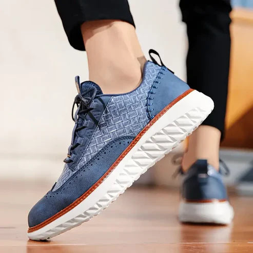 Sneakers Urbaines Premium – Cuir Véritable, Confort Orthopédique & Style Élégant