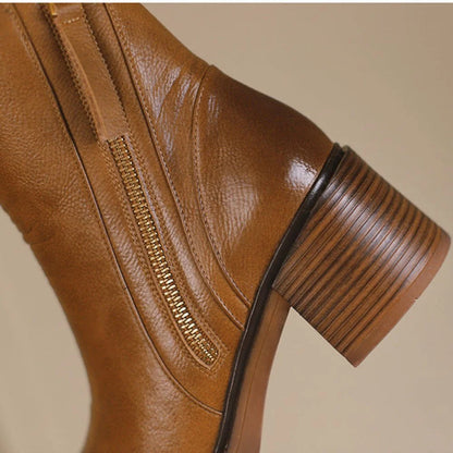 Bottines Talon British chic : hauteur stylée et confort assuré