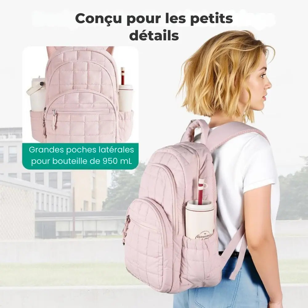 Sac à Dos Laptop Matellassé – Imperméable, Léger & 15,6"
