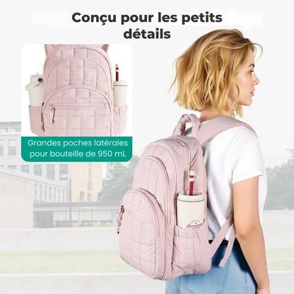 Sac à Dos Laptop Matellassé – Imperméable, Léger & 15,6"