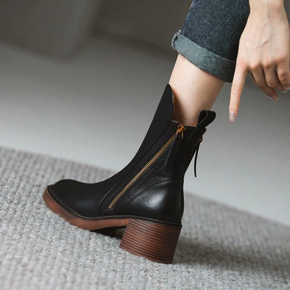 Bottines Talon British chic : hauteur stylée et confort assuré