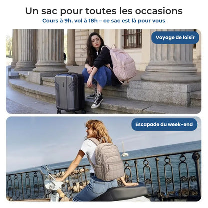 Sac à Dos Laptop Matellassé – Imperméable, Léger & 15,6"