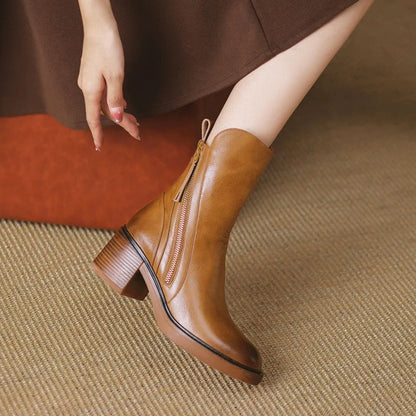 Bottines Talon British chic : hauteur stylée et confort assuré