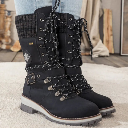 Bottes Montantes Étanches – Protection Neige & Élégance Femme