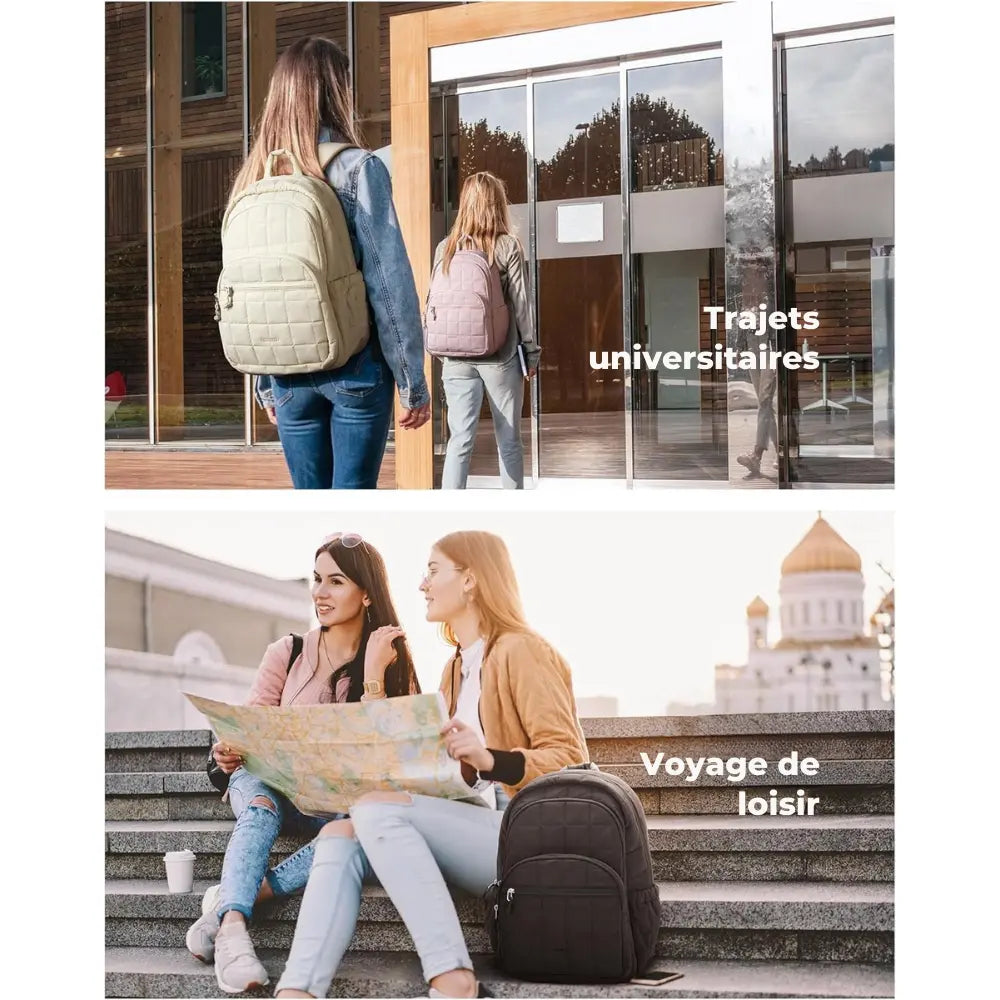 Sac à Dos Laptop Matellassé – Imperméable, Léger & 15,6"