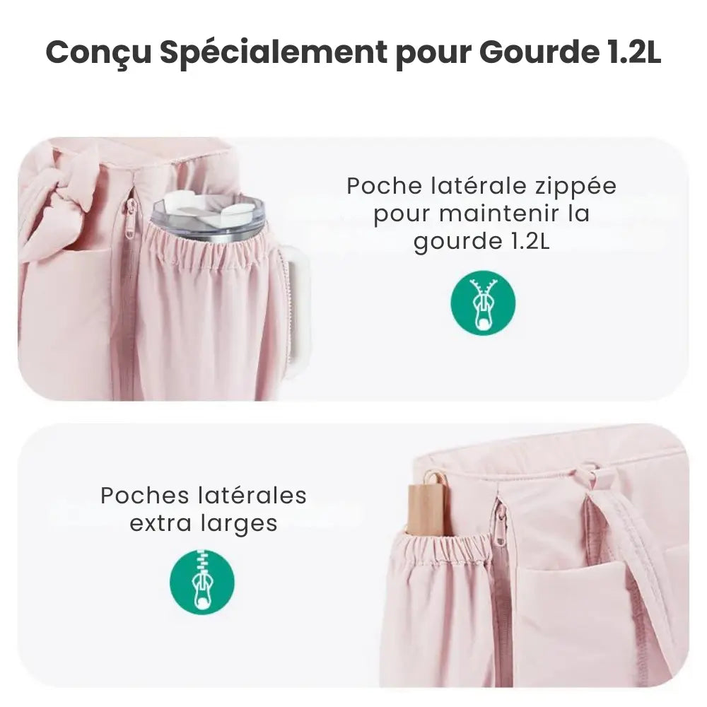 Sac Tote Femme Puffy – 23L, Léger, Multi-compartiments & Nœud Amovible