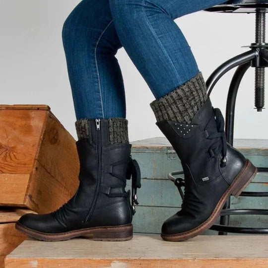 Bottes Hiver Confort – Mi-Mollet Chaudes & Élégantes