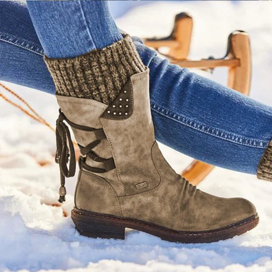 Bottes Hiver Confort – Mi-Mollet Chaudes & Élégantes