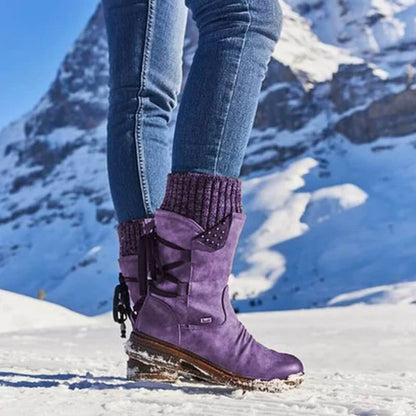 Bottes Hiver Confort – Mi-Mollet Chaudes & Élégantes