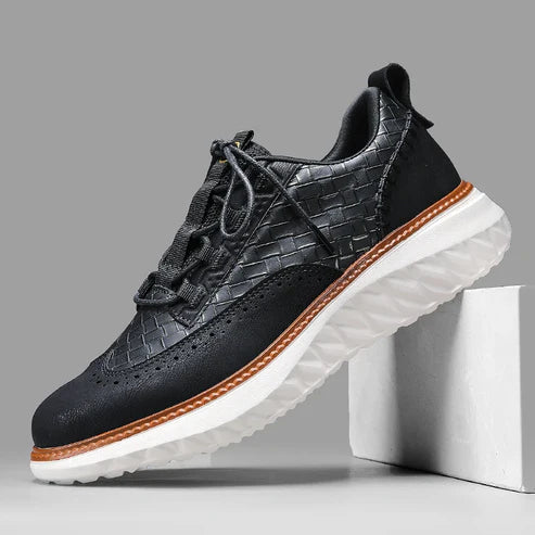 Sneakers Urbaines Premium – Cuir Véritable, Confort Orthopédique & Style Élégant