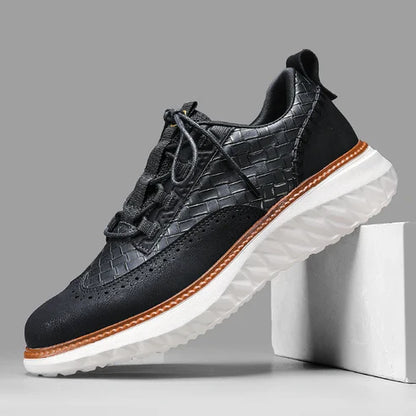 Sneakers Urbaines Premium – Cuir Véritable, Confort Orthopédique & Style Élégant
