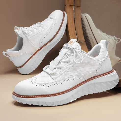 Sneakers Urbaines Premium – Cuir Véritable, Confort Orthopédique & Style Élégant