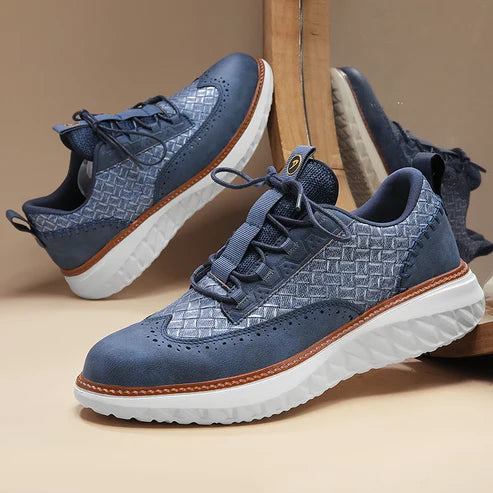 Sneakers Urbaines Premium – Cuir Véritable, Confort Orthopédique & Style Élégant