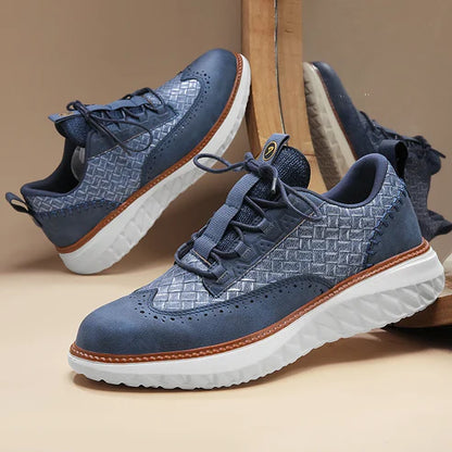 Sneakers Urbaines Premium – Cuir Véritable, Confort Orthopédique & Style Élégant