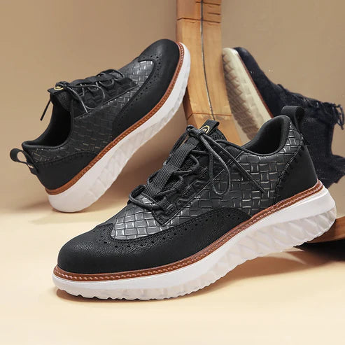 Sneakers Urbaines Premium – Cuir Véritable, Confort Orthopédique & Style Élégant