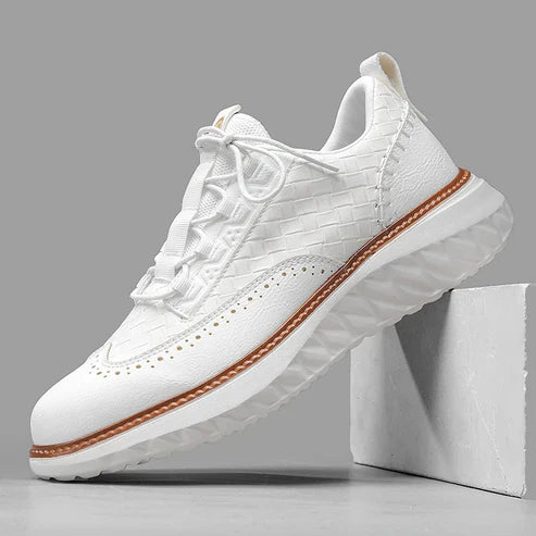 Sneakers Urbaines Premium – Cuir Véritable, Confort Orthopédique & Style Élégant