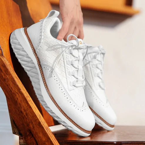 Sneakers Urbaines Premium – Cuir Véritable, Confort Orthopédique & Style Élégant