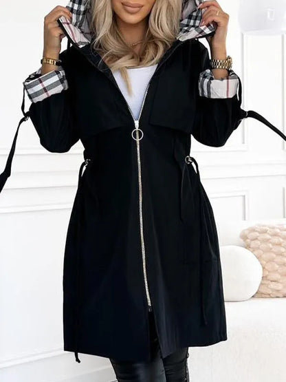 Manteau Long Femme à Capuche – Chaud, Élégant & Confort Hiver